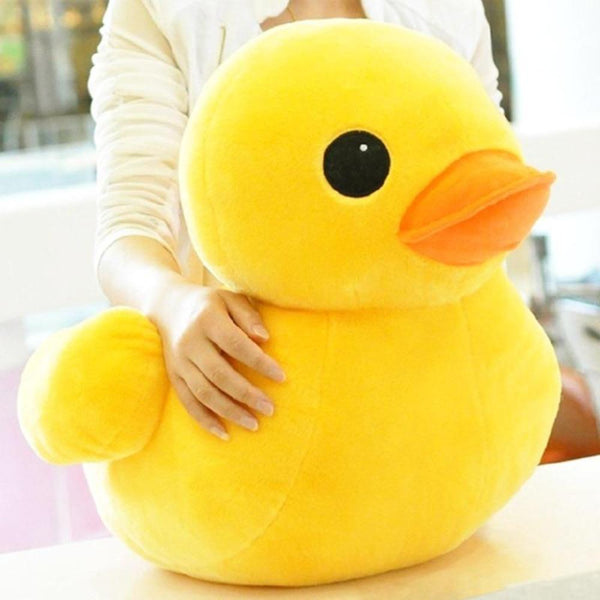 Yellow Duck Pillow Plush Stuffed Sleepy Animal Squish Mellow Rubber