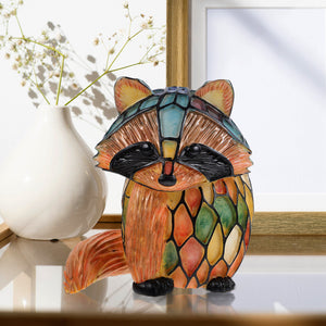 Stained Glass Style Animal Lamps (7 Options) Bear Panda Elk Pig Giraffe Rabbit Raccoon