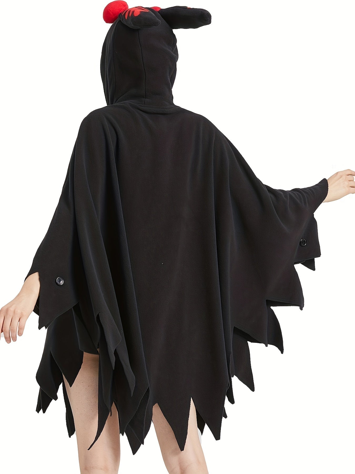 Mothman Cryptid Hooded Dress Costume (One size)