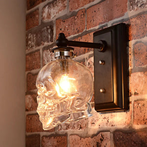 Skull Glass Wall-Mounted Sconce Lamp