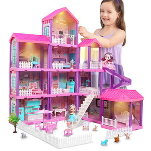 LED Princess Grand Castle Doll House Toy Set