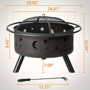 Moon & Stars Outdoor Fire Pit (30 inches)