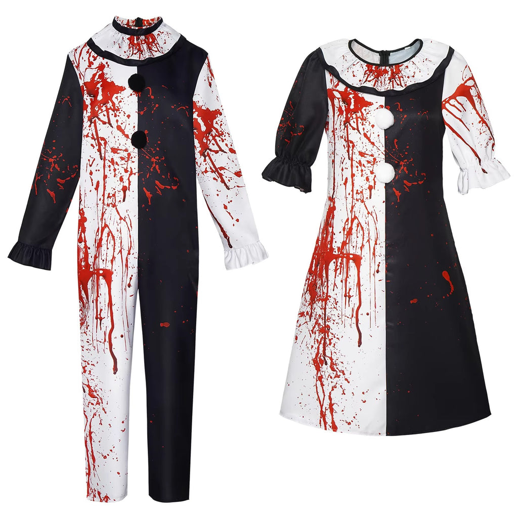 Bloody Clown Costume (S-3XL) Suit or Dress