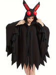 Mothman Cryptid Hooded Dress Costume (One size)