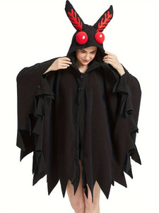 Mothman Cryptid Hooded Dress Costume (One size)
