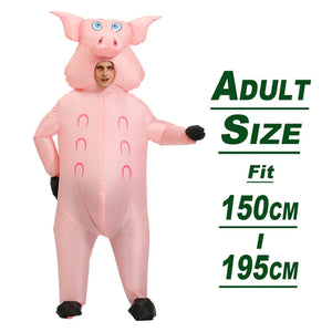 Inflatable Pink Pig Mascot Costume