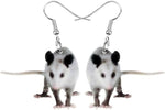 Opossum 3D Earrings Acrylic Mouse Charm Jewelry