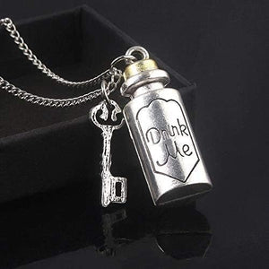 Alice in Wonderland Eat Me Drink Me Bottle Necklaces (2 Necklace)