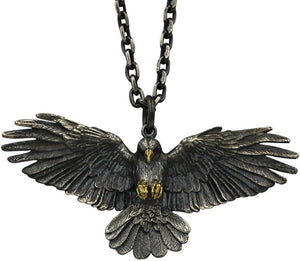 Silver Crow Necklace