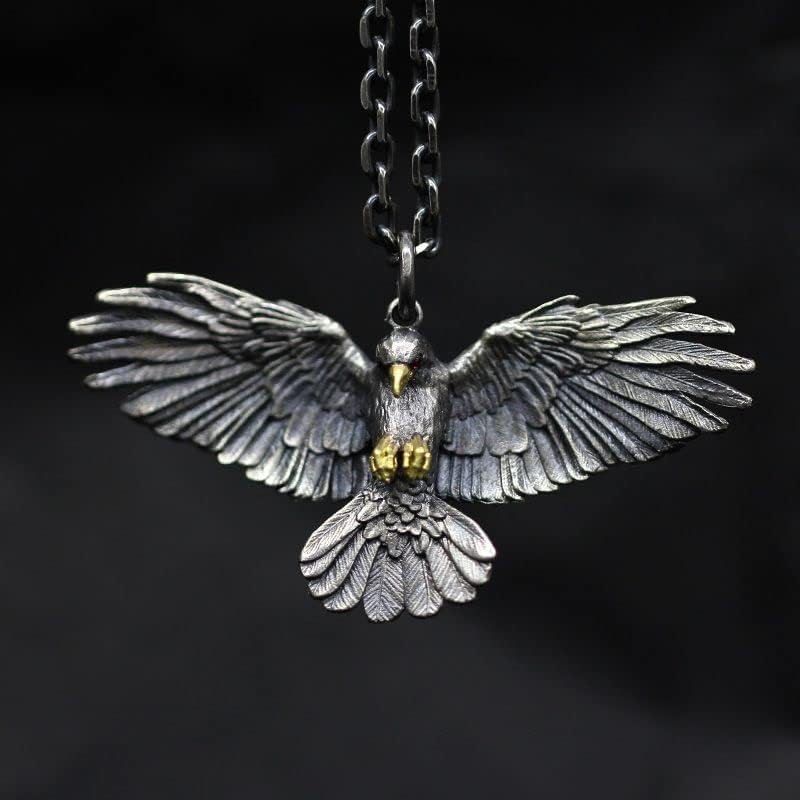 Silver Crow Necklace