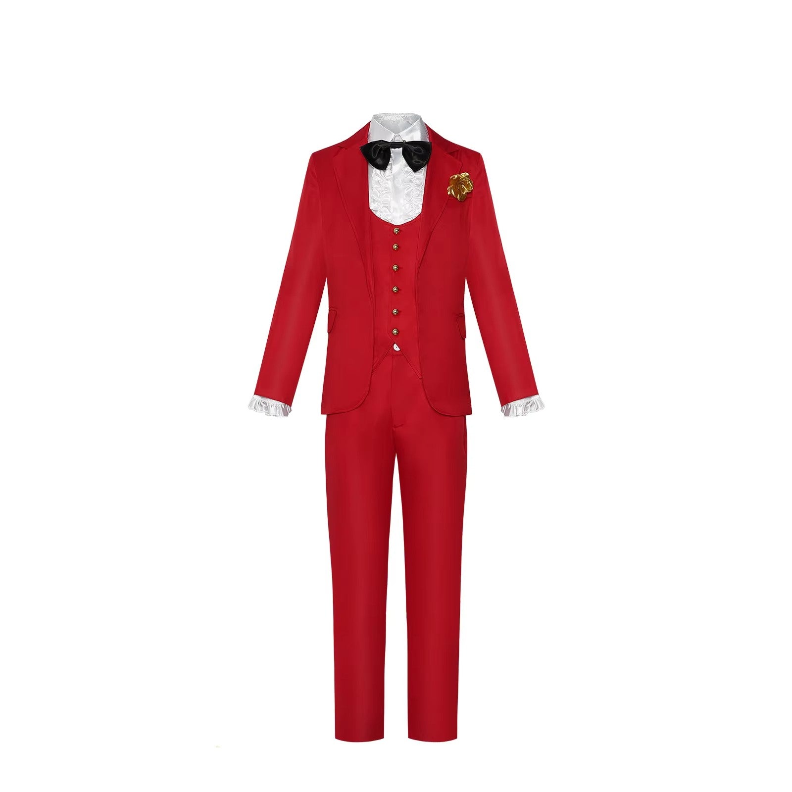 Red Groom Suit Costume Set