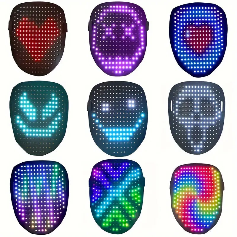 LED Smart Halloween Mask Rechargeable Costume