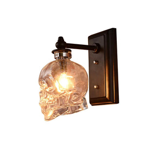 Skull Glass Wall-Mounted Sconce Lamp