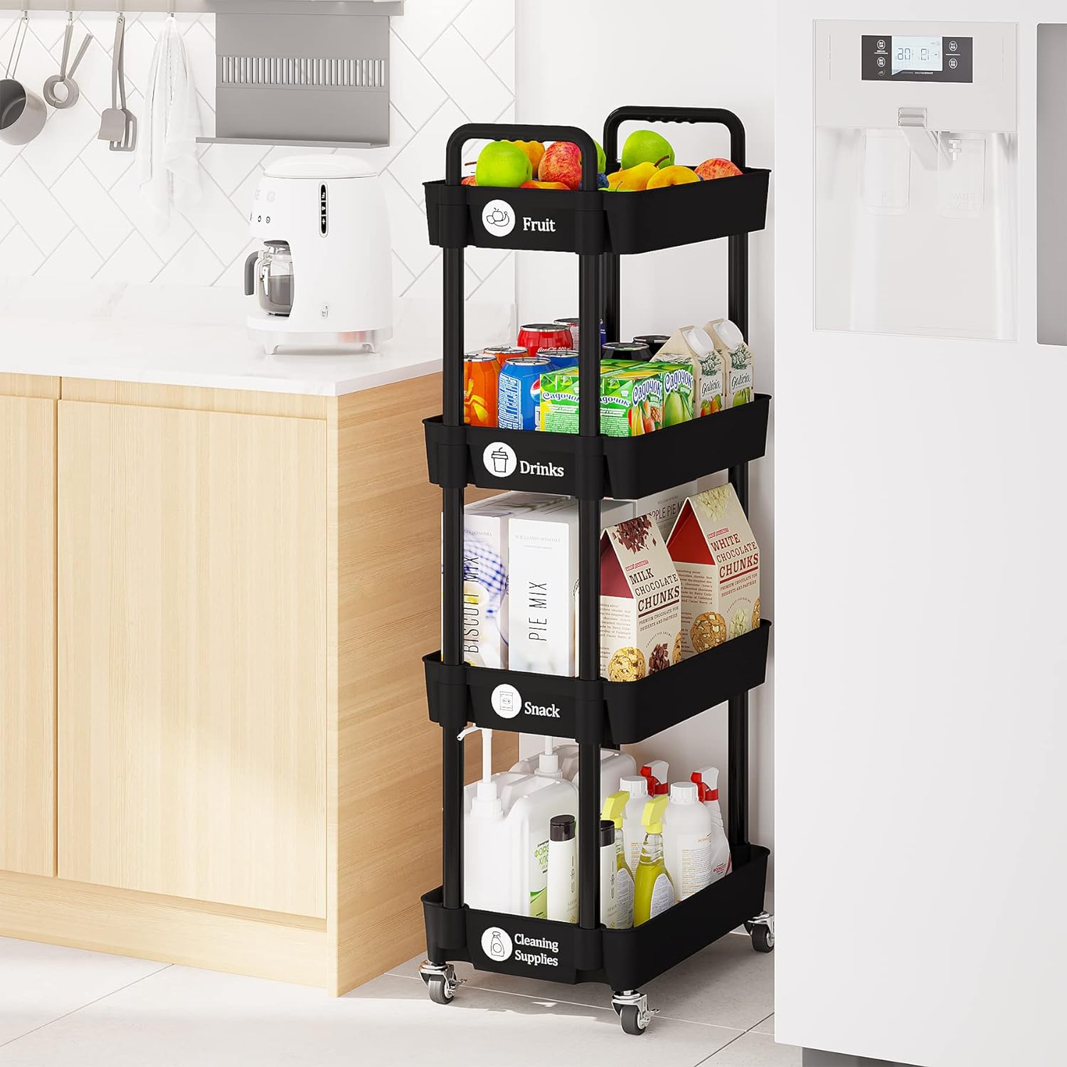 Storage Rack Multifunctional Organizer (8 Options) Black & White