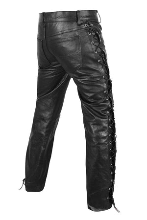 Medieval Lace-Up Leather Pants (Size S-5XL)