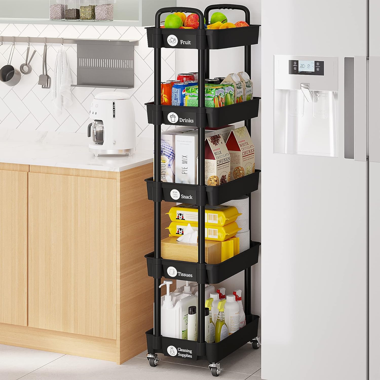 Storage Rack Multifunctional Organizer (8 Options) Black & White