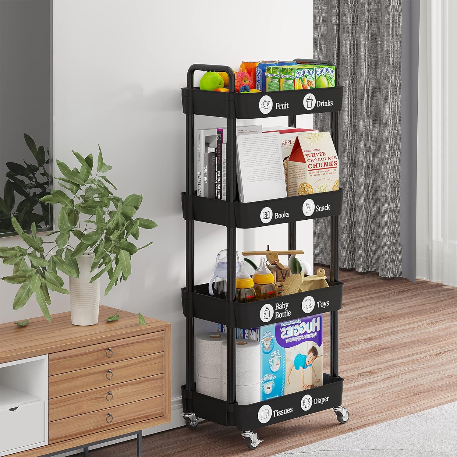 Storage Rack Multifunctional Organizer (8 Options) Black & White