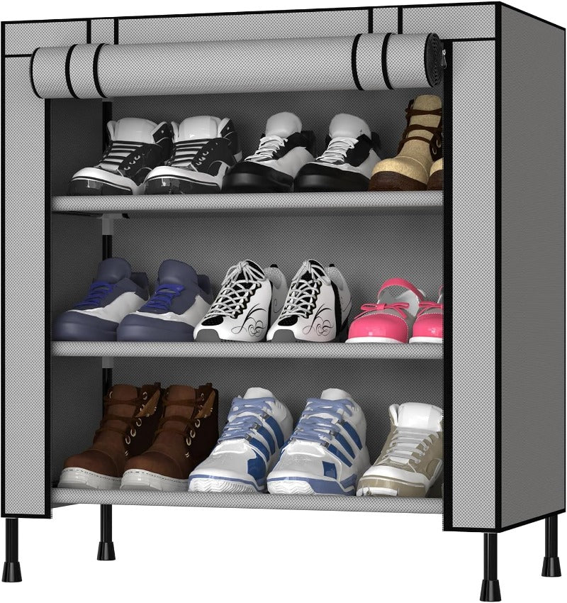 Shoe Rack Multilayer Storage Organizer (3 colors) 4 Layers w/Dust Cover