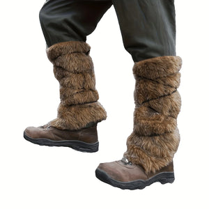 Medieval Viking Fur Leg Warmers