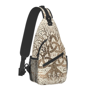 Viking Sling Backpack Bag Tree Of Life Triquetra (25 Options)