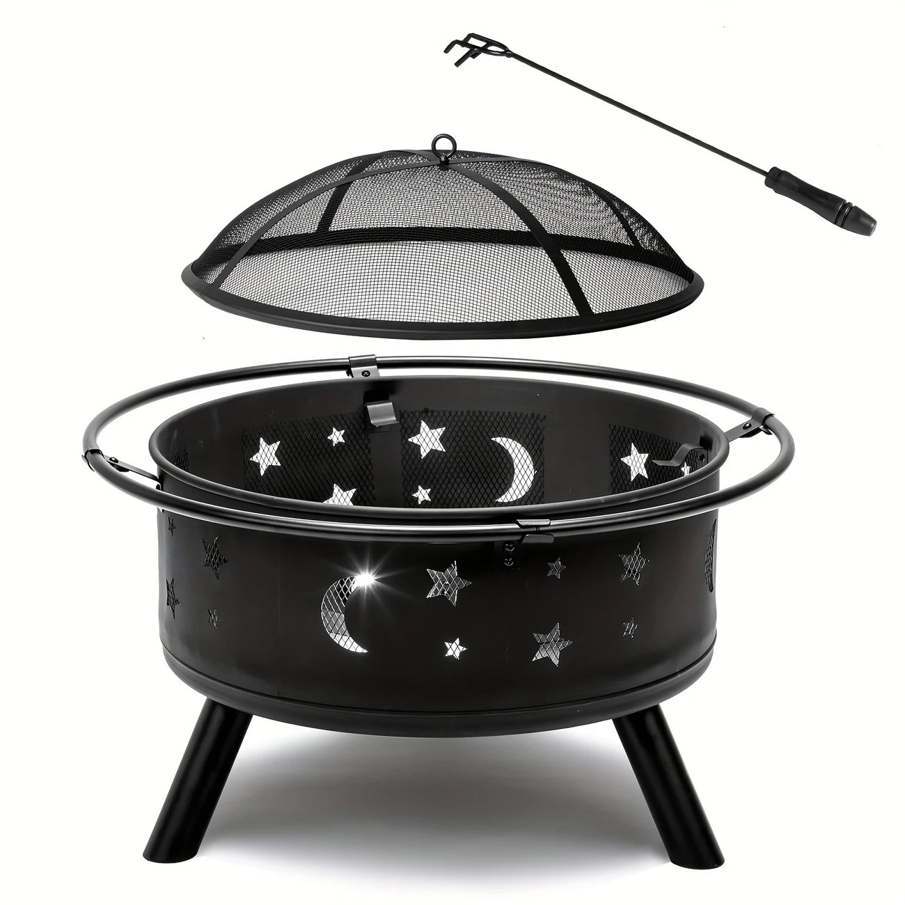 Moon & Stars Outdoor Fire Pit (30 inches)