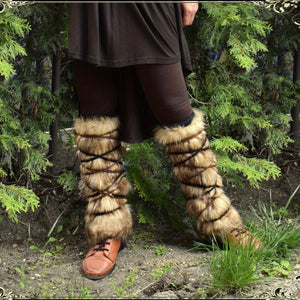 Medieval Viking Fur Leg Warmers