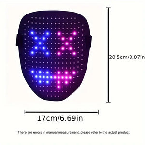 LED Smart Halloween Mask Rechargeable Costume