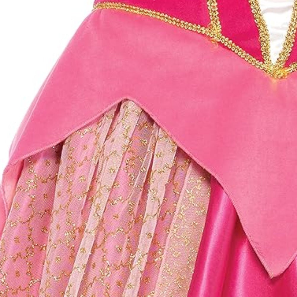 Princess Aurora Dress Costume (S-2XL) Adult With Crown