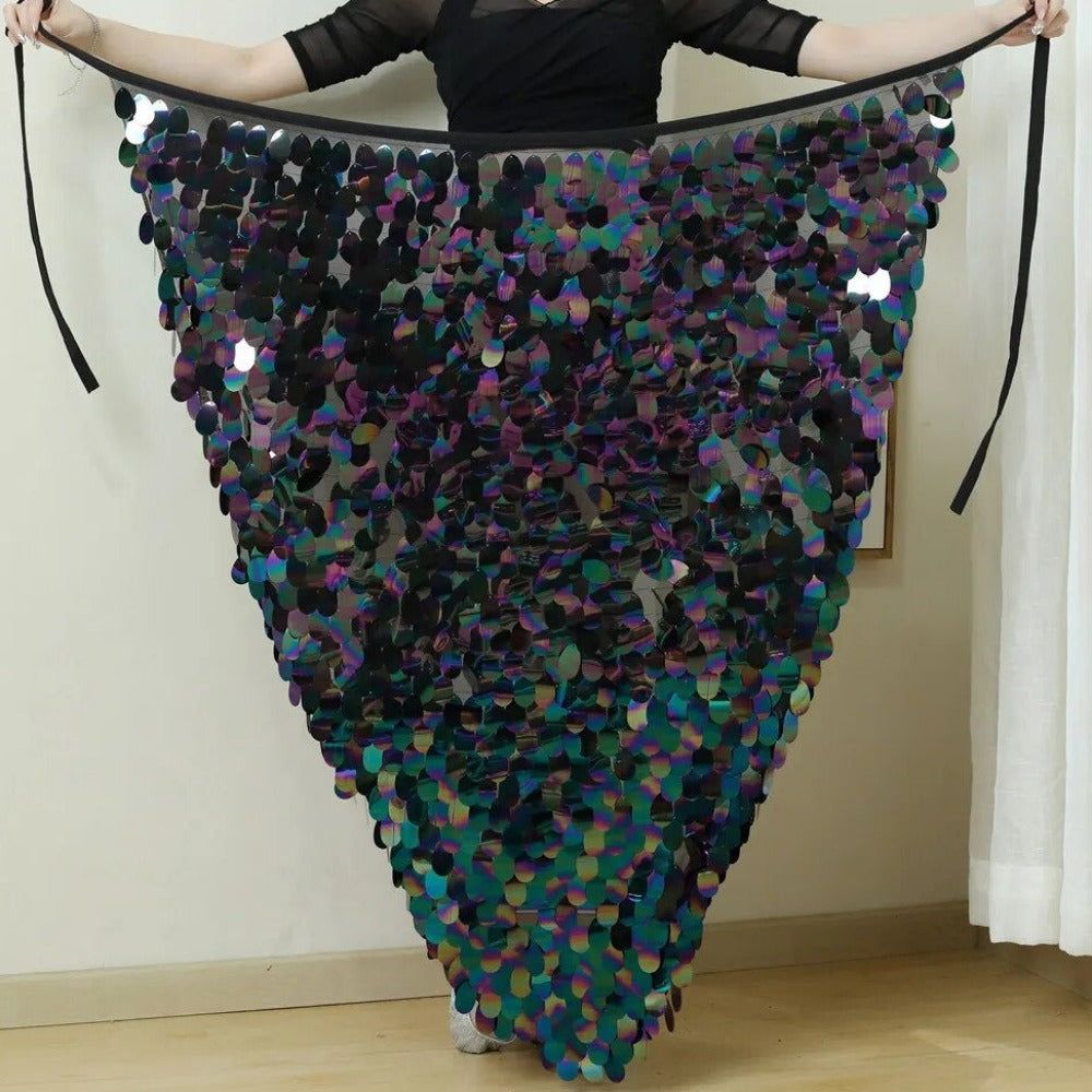 Belly Dance Hip Sequin Scarf Skirt (9 Options) Size S-XL