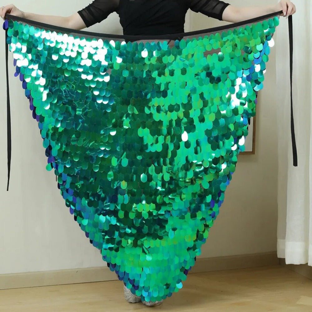 Belly Dance Hip Sequin Scarf Skirt (9 Options) Size S-XL