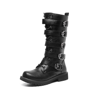 Urban Biker Buckle Boots w/ Lace-Up (7 Style) Size 5-12