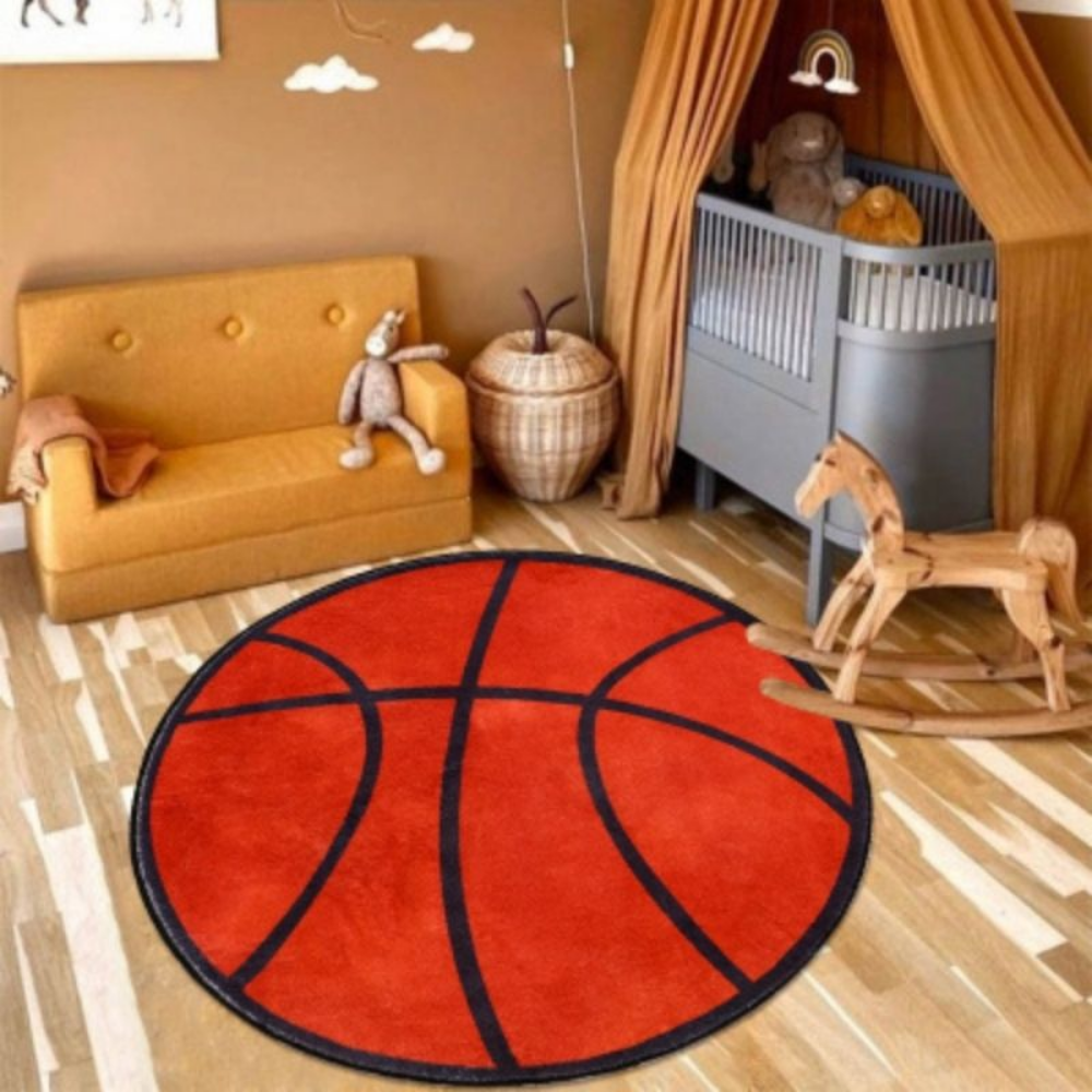 Football Basketball Round Carpet Rug (4 Sizes)