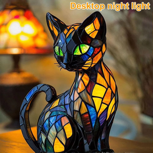 Stained Glass Style Cat Lamps (2 Options)