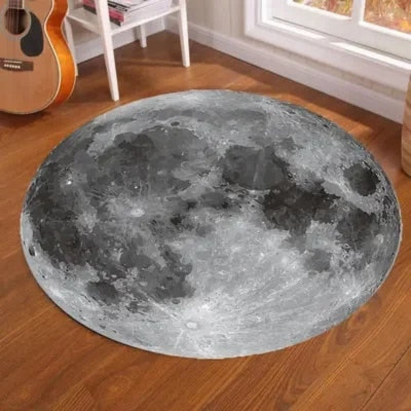 Earth Galaxy Moon Circular Non-Slip Carpet Rug (6 Style)