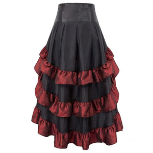 Victorian Medieval Corset Lace Skirt Dress (3 colors) S-5XL