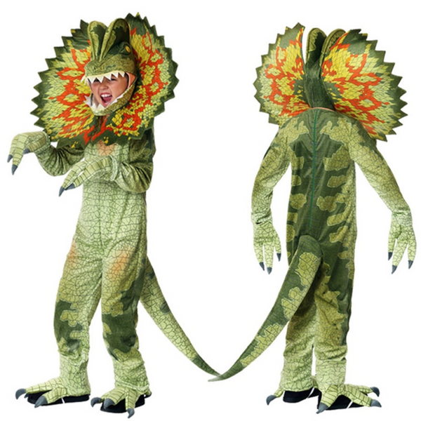 Dilophosaurus Dinosaur Costume Jurassic Park Poison Spitting Neck Fin ...