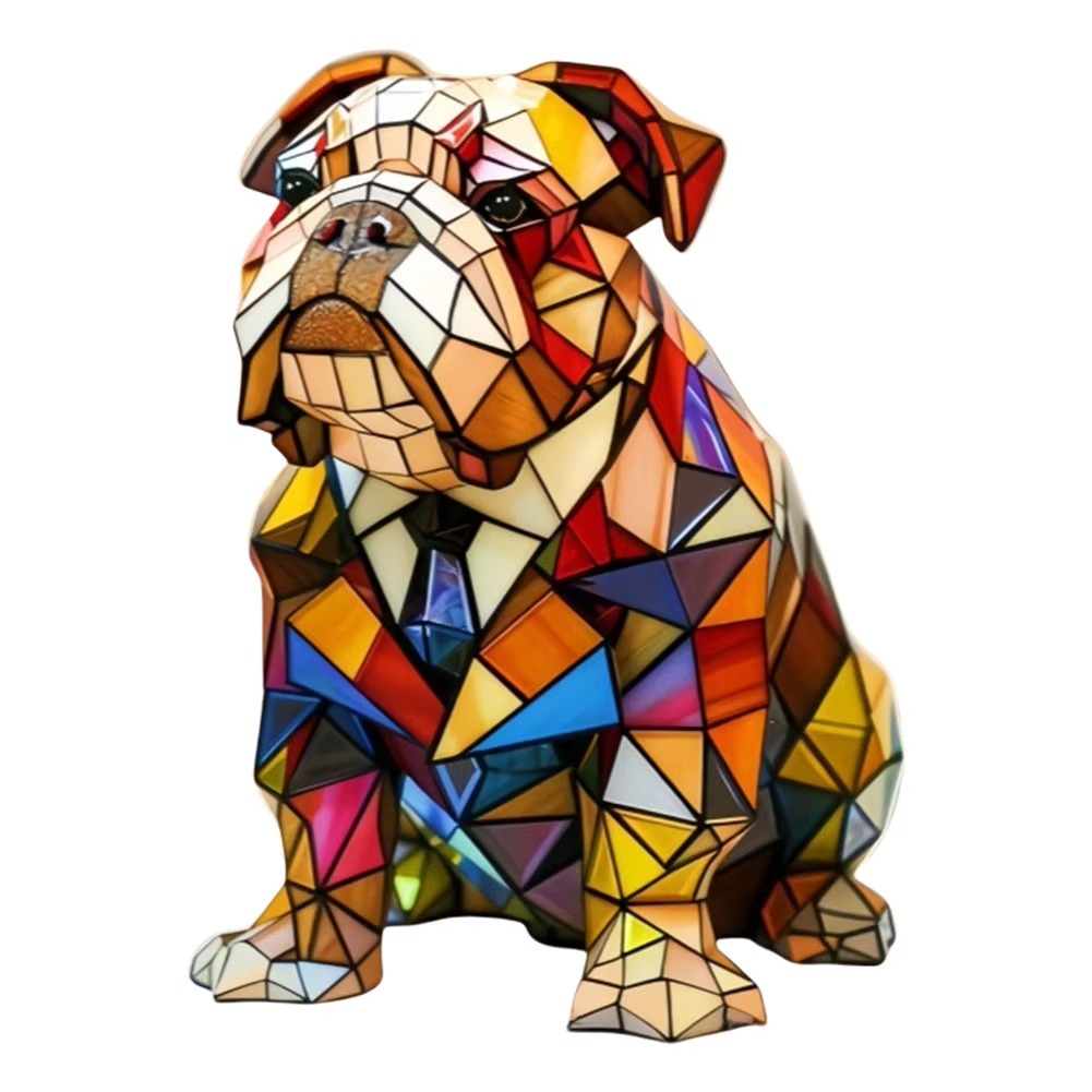 Stained Glass Style Dog Lamps (4 Options) Corgi Pug or Dachshund