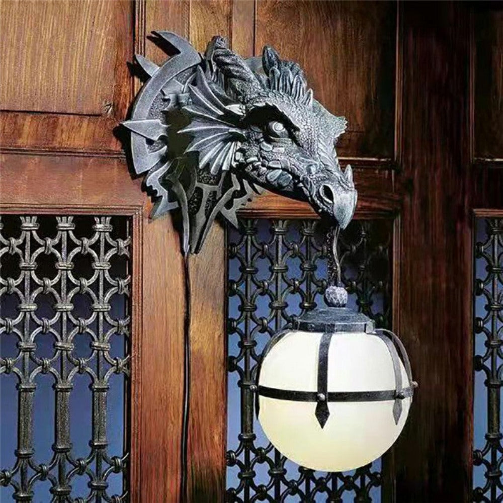 Dragon Head Wall Mount Hanging Lamp (Size 18cm)