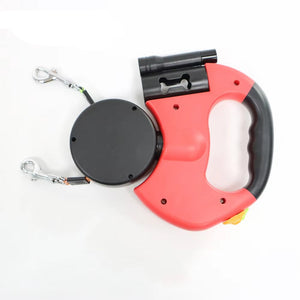 Retractable Dual Dog Leash (3 Colors) with LED Light