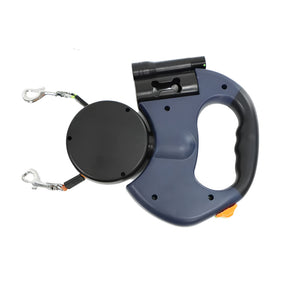 Retractable Dual Dog Leash (3 Colors) with LED Light