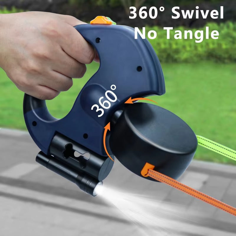 Retractable Dual Dog Leash (3 Colors) with LED Light