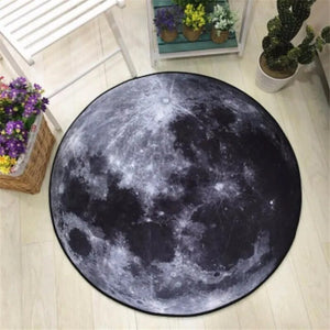Earth Galaxy Moon Circular Non-Slip Carpet Rug (6 Style)