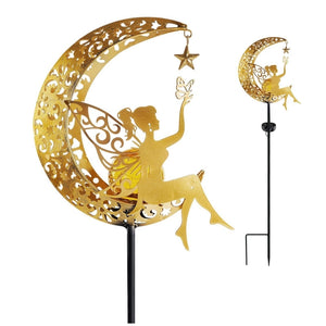 Fairy Crescent Moon Solar Garden Light Lamp