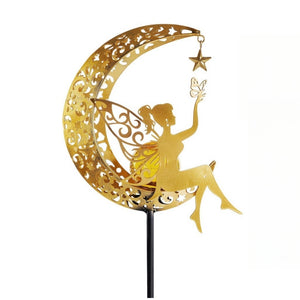 Fairy Crescent Moon Solar Garden Light Lamp