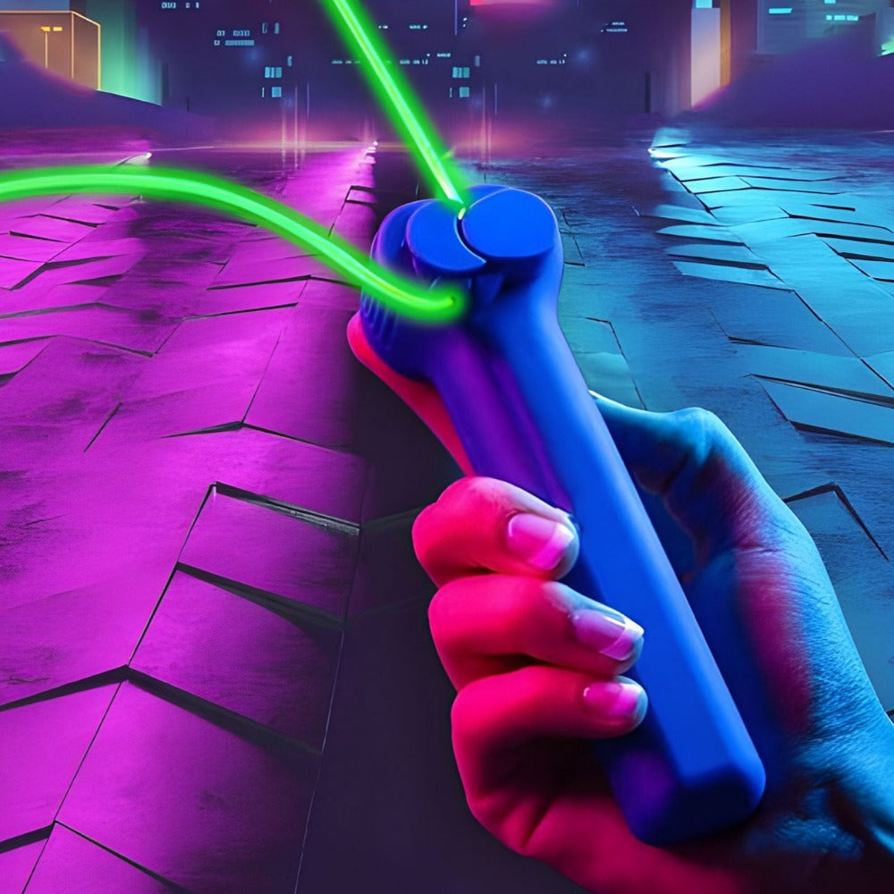 Glow in the Dark Thruster Rope Launcher LED Toy (3 Colors)