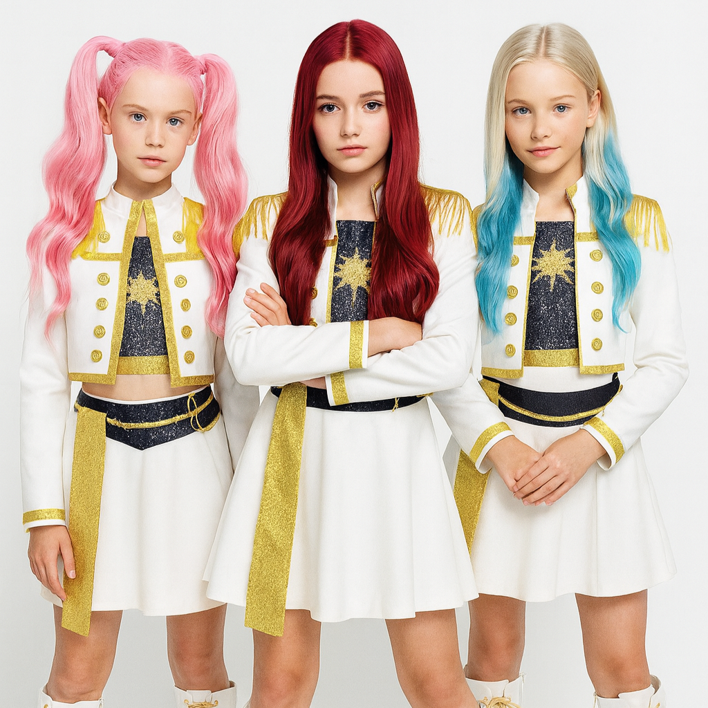 Starlight Performer Cosplay Costume Set (3 Options) Children's Size Optional Wig