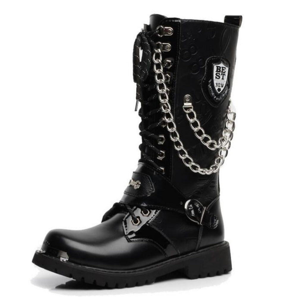 Urban Biker Buckle Boots w/ Lace-Up (7 Style) Size 5-12