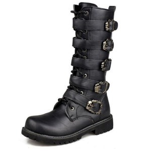 Urban Biker Buckle Boots w/ Lace-Up (7 Style) Size 5-12