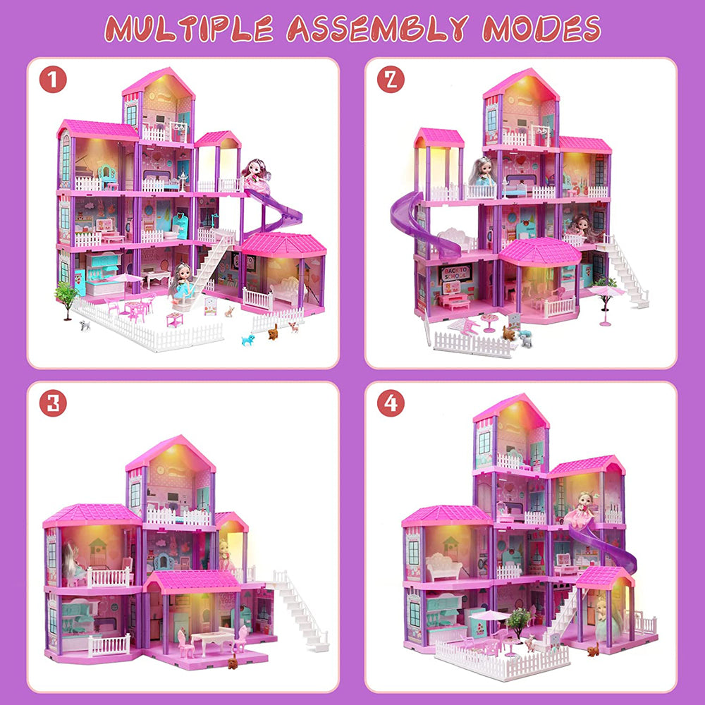 LED Princess Grand Castle Doll House Toy Set