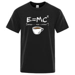 Energy Milk Coffee Printing Men T shirt Black